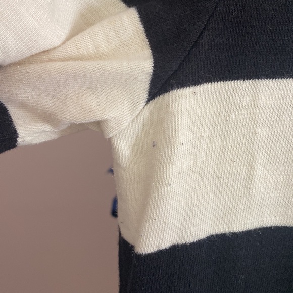 J Crew Black and White Striped Dress with Gold Zipper detail - Picture 4 of 4